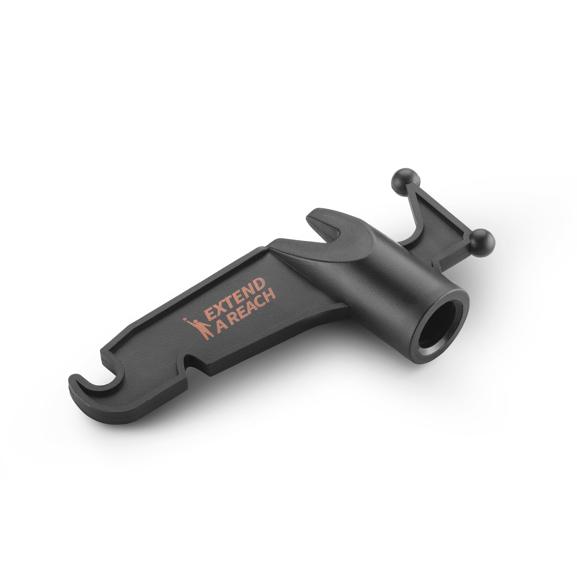 Extend-A-Reach utility hook attachment for Christmas light pole, compatible with most light hanging extension poles for string lights, holiday decorations, and outdoor use