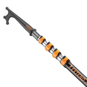 Extend-A-Reach 18 ft telescoping pole with boat hook attachment point – extendable pole with hook for docking boats, retrieving lines, and high-reach tasks