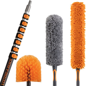 4-Piece High Reach Duster Kit with Extension Pole - The Ultimate Dusting Kit