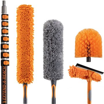 5-Piece High Reach Duster Kit with Extension Pole - The Ultimate Dusting Kit