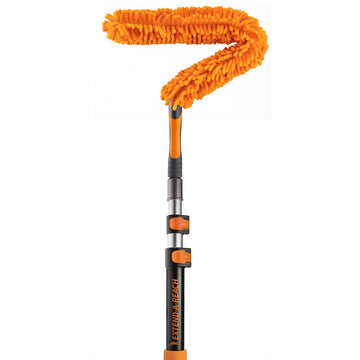 Flexible Fan Duster for Ceiling Fan with Extension Pole // Microfiber Ceiling Fan Blade Cleaner with Washable Fan Brush