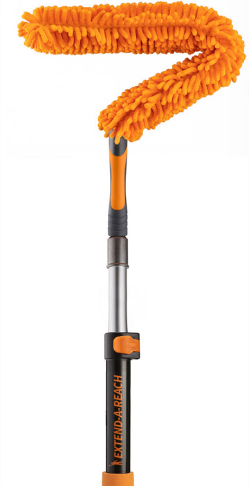 Flexible Fan Duster for Ceiling Fan with Extension Pole // Microfiber Ceiling Fan Blade Cleaner with Washable Fan Brush
