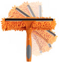 Extend-A-Reach adjustable angle window squeegee with dual-head design, microfiber scrubber and rubber blade for efficient window washing.