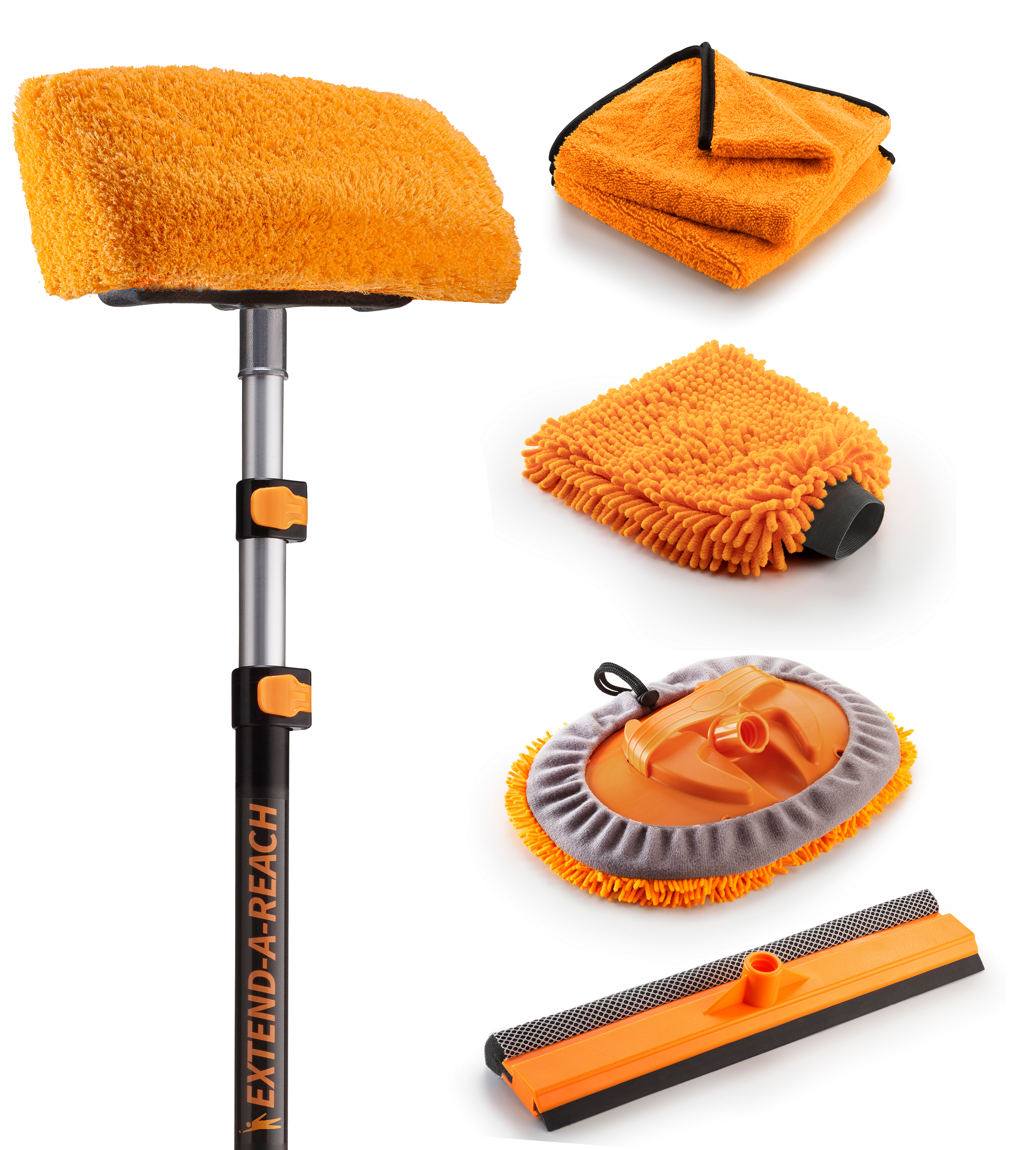 Microfiber Car Wash Brush with Long Handle Washing Mop Cleaning Kit Truck RV