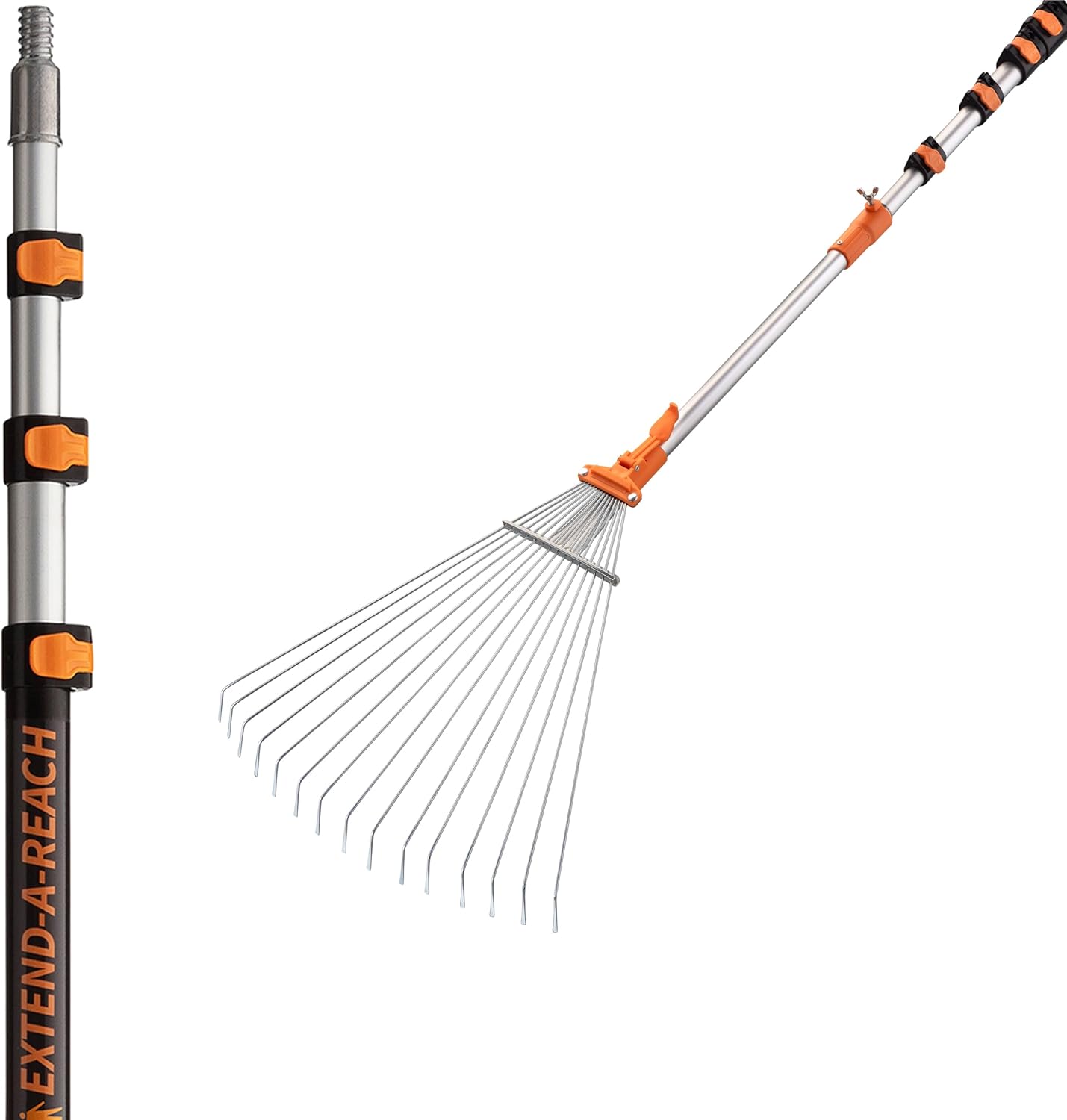 4-12 Telescoping Collapsible Roof Rake for Leaves and Pine with Extension Pole