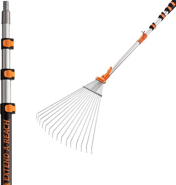 4-12 Telescoping Collapsible Roof Rake for Leaves and Pine with Extension Pole