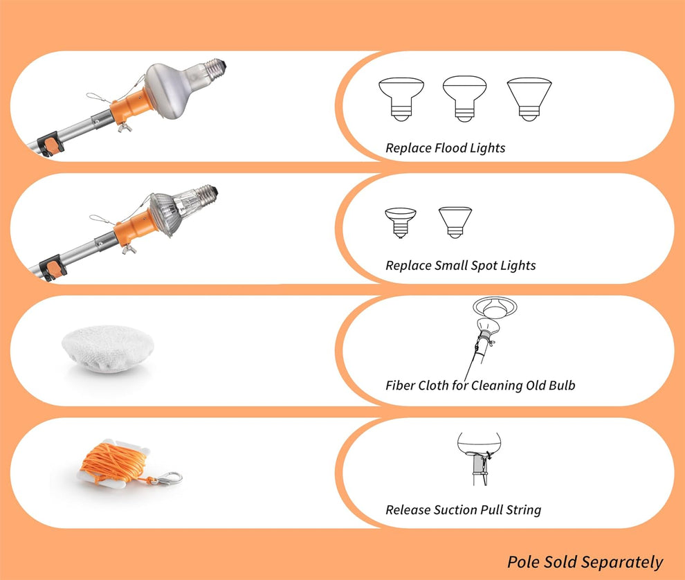 Light Bulb Changer Suction Cups Attachment Kit