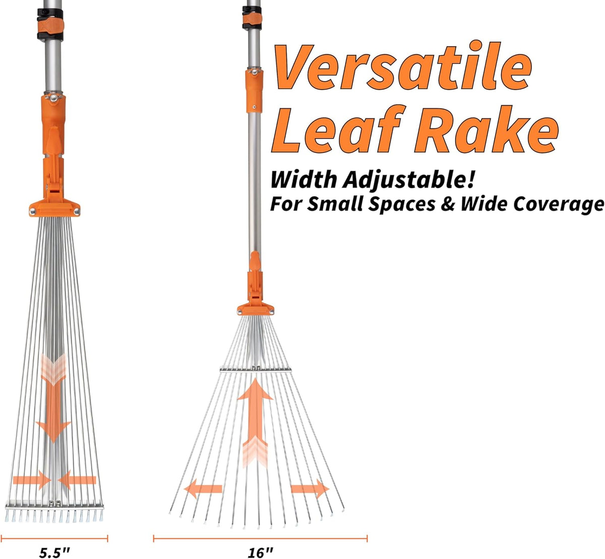 Collapsble Rake Collapsible Roof Rake for Leaves and Pine | 12 Feet Telescopic Pole
