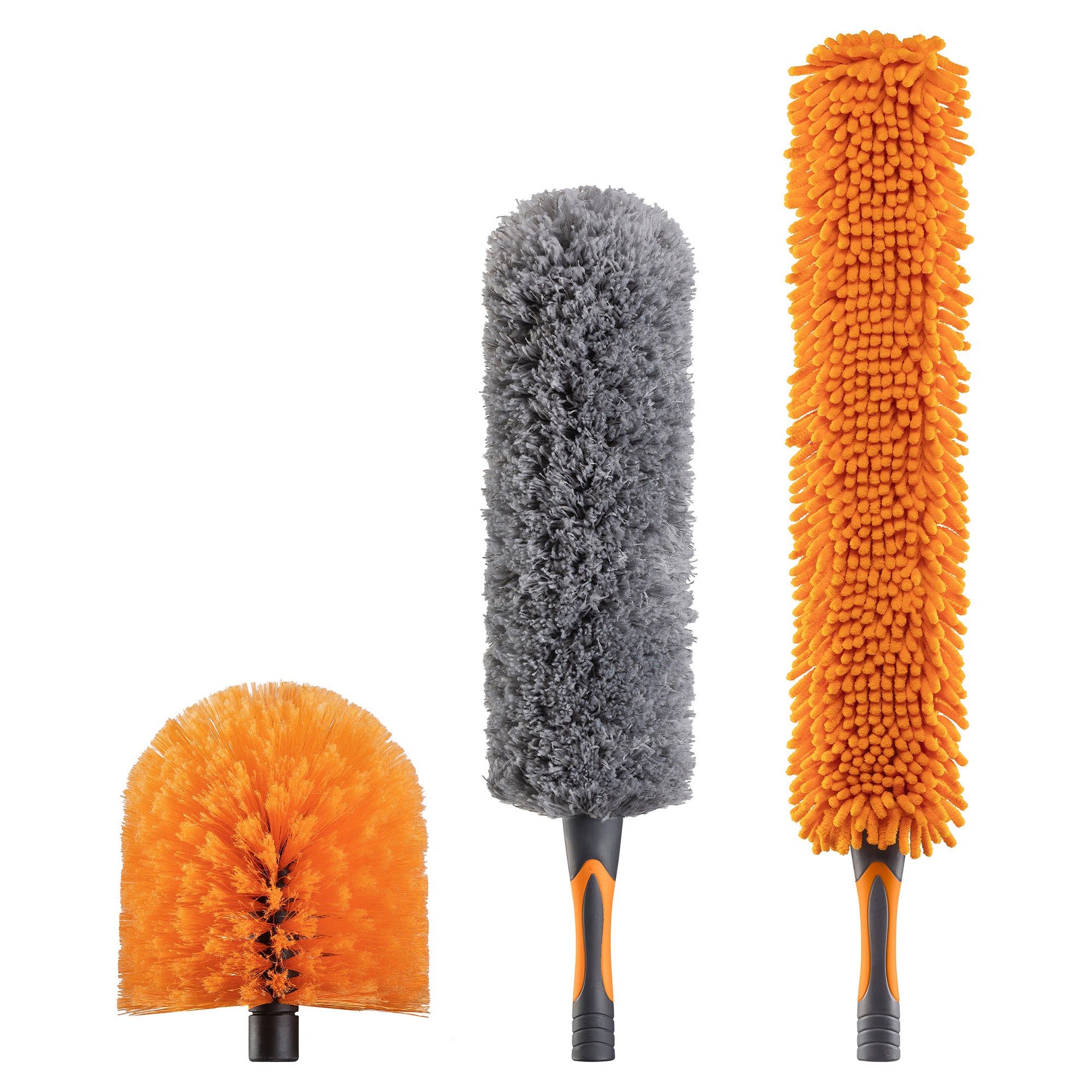 Extend-A-Reach Dusting Kit for Extension Pole or by Hand // Twist on Duster Cleaning Kit with 3 attachments (Pole Sold Separately)