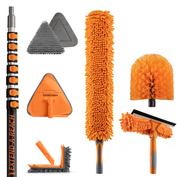 High Reach Duster Kit with Baseboard and Wall Washer Mop