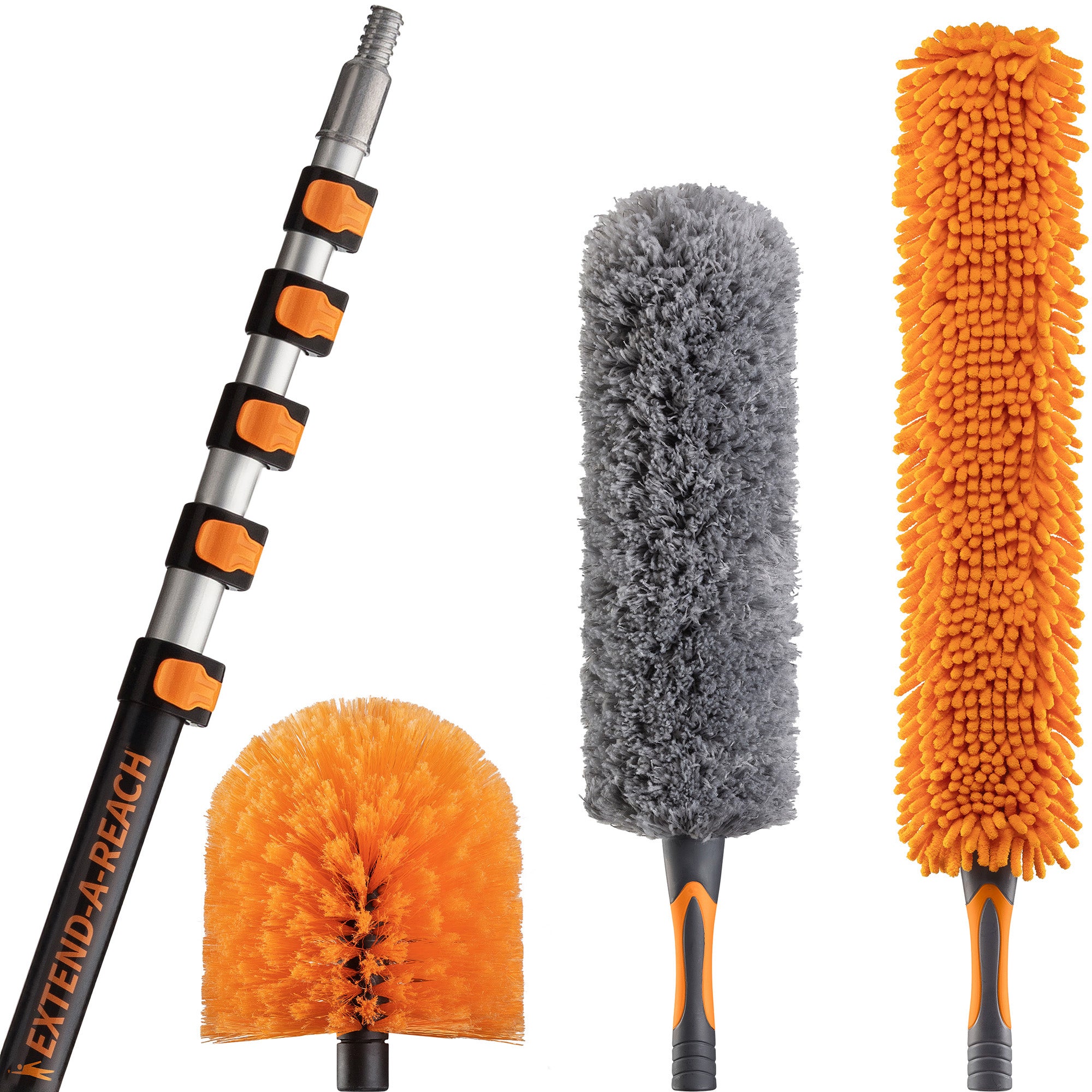 4-Piece High Reach Duster Kit with Extension Pole - The Ultimate Dusting Kit