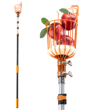 Fruit Picker Pole with Basket Telescoping