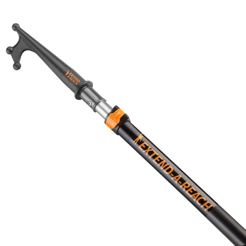 Extend-A-Reach 8 ft telescoping pole with boat hook attachment point – extendable pole with hook for docking boats, retrieving lines, and high-reach tasks