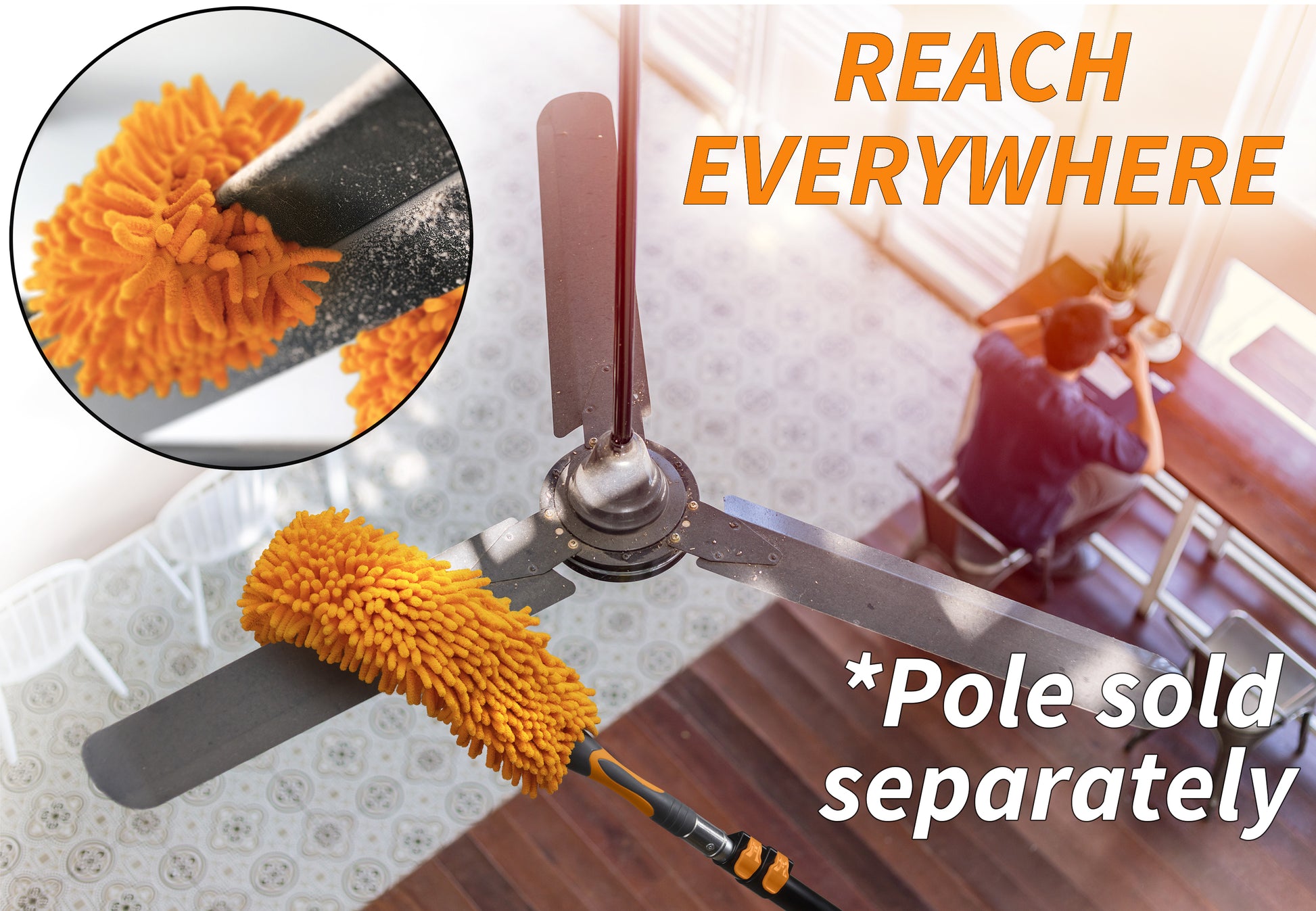 Celling fan duster brush