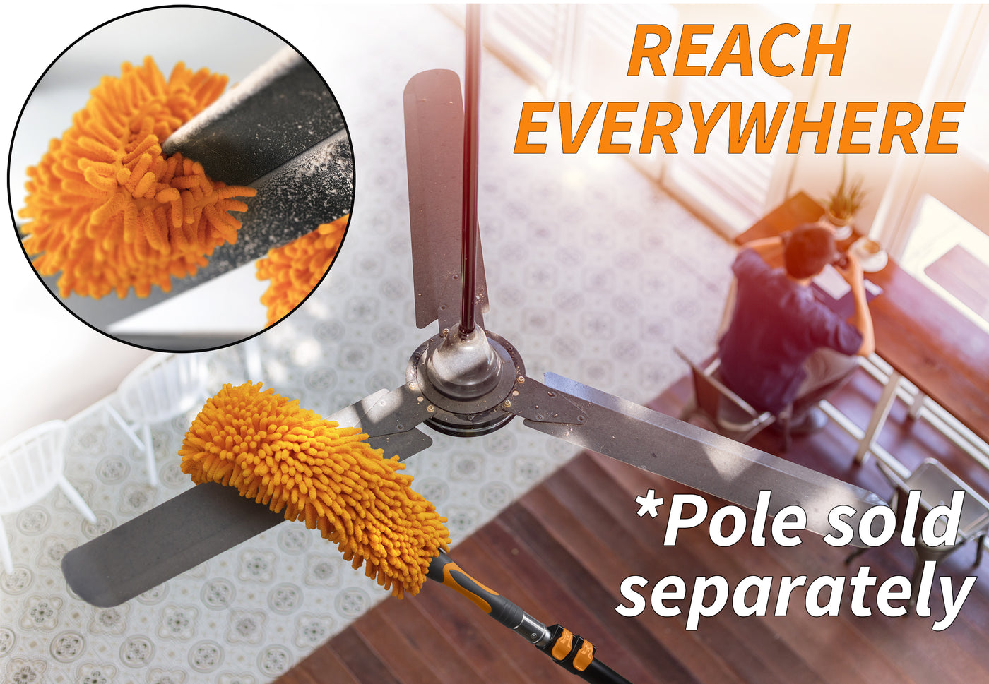 Celling fan duster brush