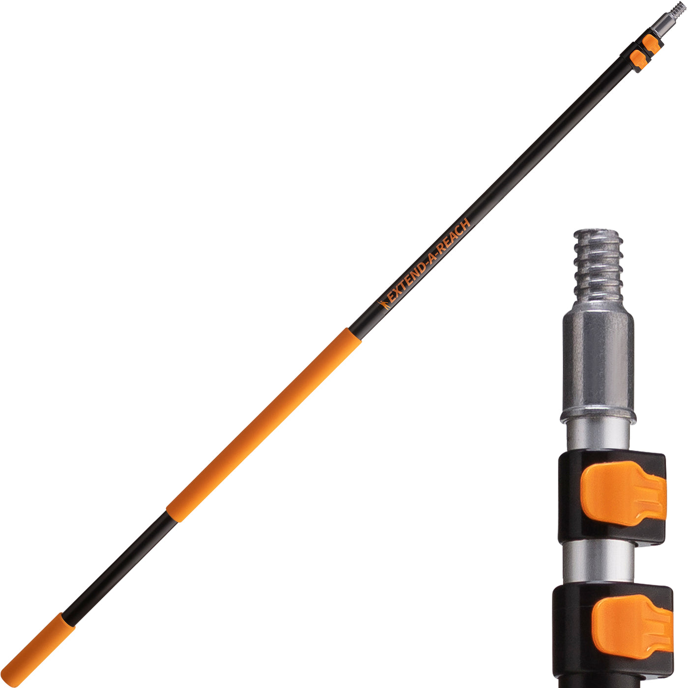 7-18 ft Long Telescopic Extension Pole with Universal Twist-on Metal Tip