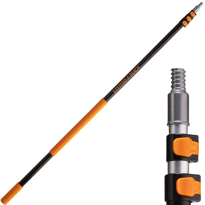 7-24 ft Long Telescopic Extension Pole with Universal Twist-on Metal Tip
