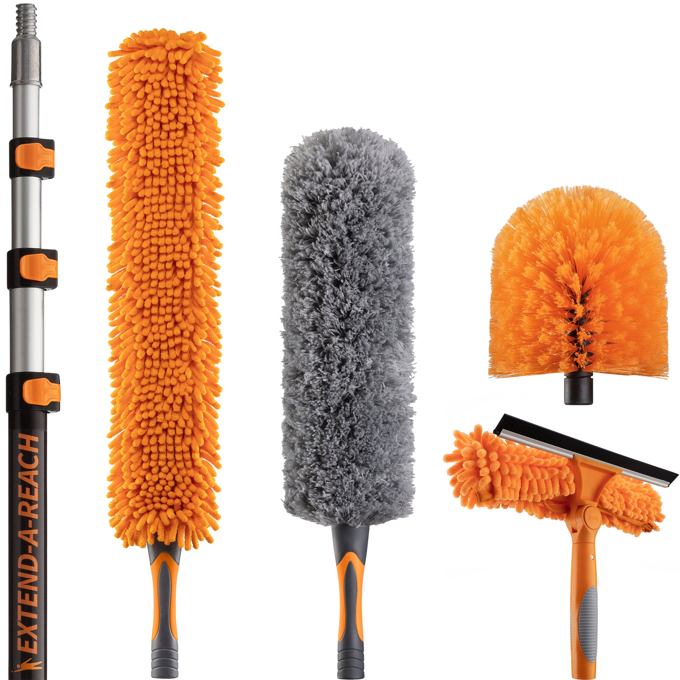 5-Piece High Reach Duster Kit with Extension Pole - The Ultimate Dusting Kit