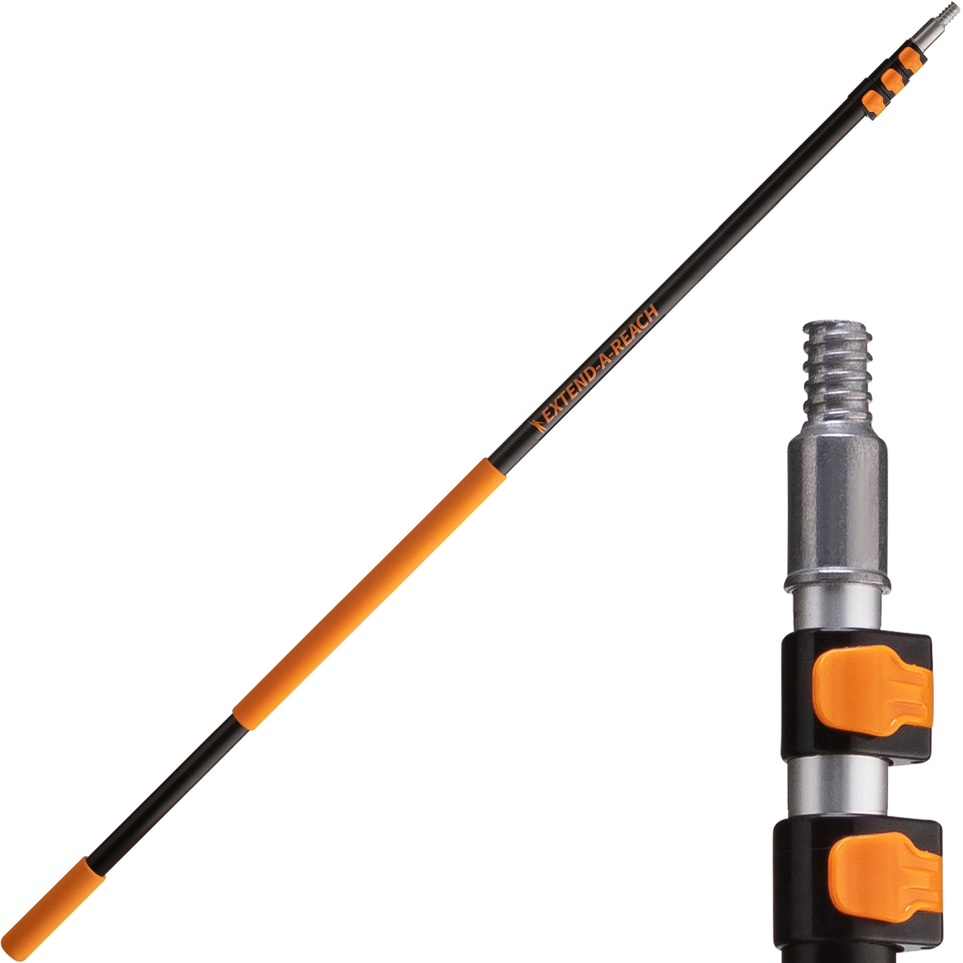 7-30 ft Long Telescopic Extension Pole with Universal Twist-on Metal Tip