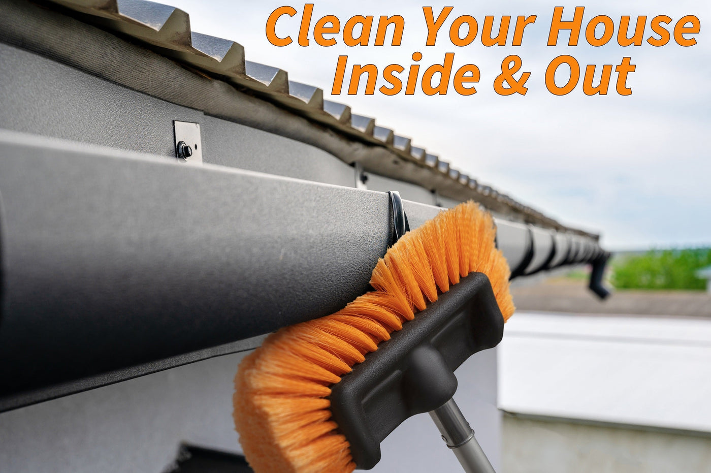 High Reach Telescoping Duster Kit and Vinyl Siding Brushes with Extension Pole