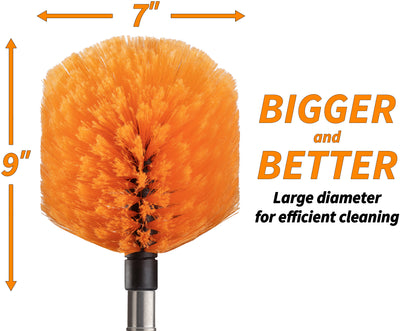 Cobweb Duster Head Brush - Fits Standard Acme Threaded Extension Poles (Pole Sold Separately)