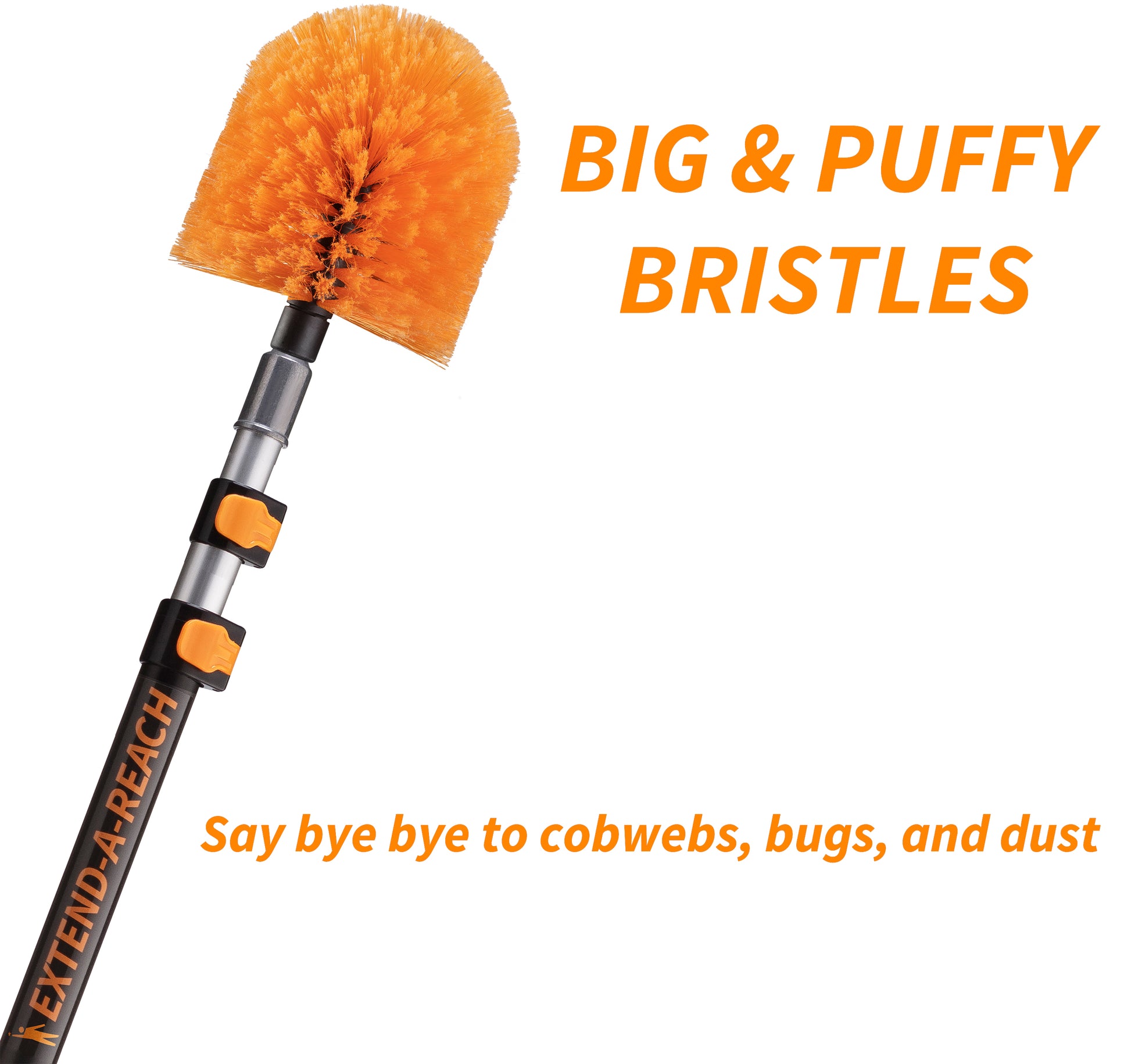 Cobweb brush with extension pole