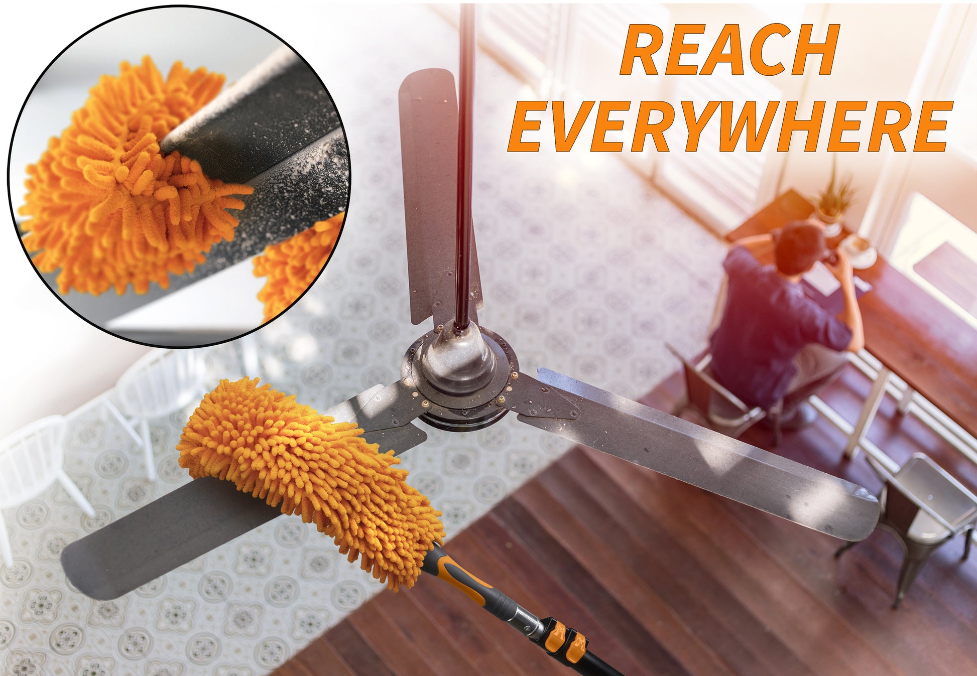 Celling fan duster brush
