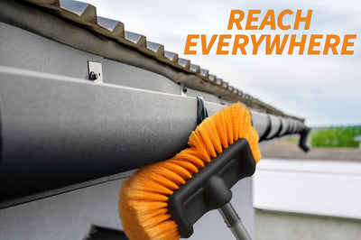 Exterior House Cleaning Brush Set with Extension Pole -The Ultimate Extension Scrub Brush Set