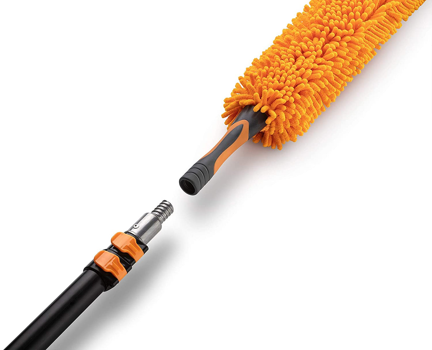 Flexible Fan Duster for Ceiling Fan with Extension Pole // Microfiber Ceiling Fan Blade Cleaner with Washable Fan Brush and Telescopic Pole