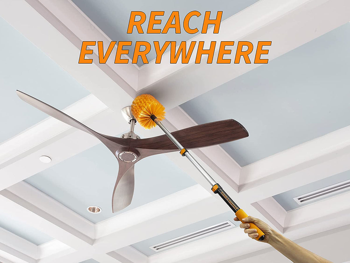 asjyhkr Extendable Cobweb Duster with Extension Pole, Fan Cleaner Duster for Ceiling with Long asjyhkr Extendable Cobweb Duster with Extension Pole, Fan Cleaner Duster for Ceiling with Long