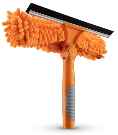 Window Washing Squeegee Kit with Extension Pole // Window Cleaning Tool Combo with Telescopic Pole