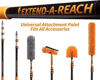 Window Washing Squeegee Kit with Extension Pole // Window Cleaning Tool Combo with Telescopic Pole