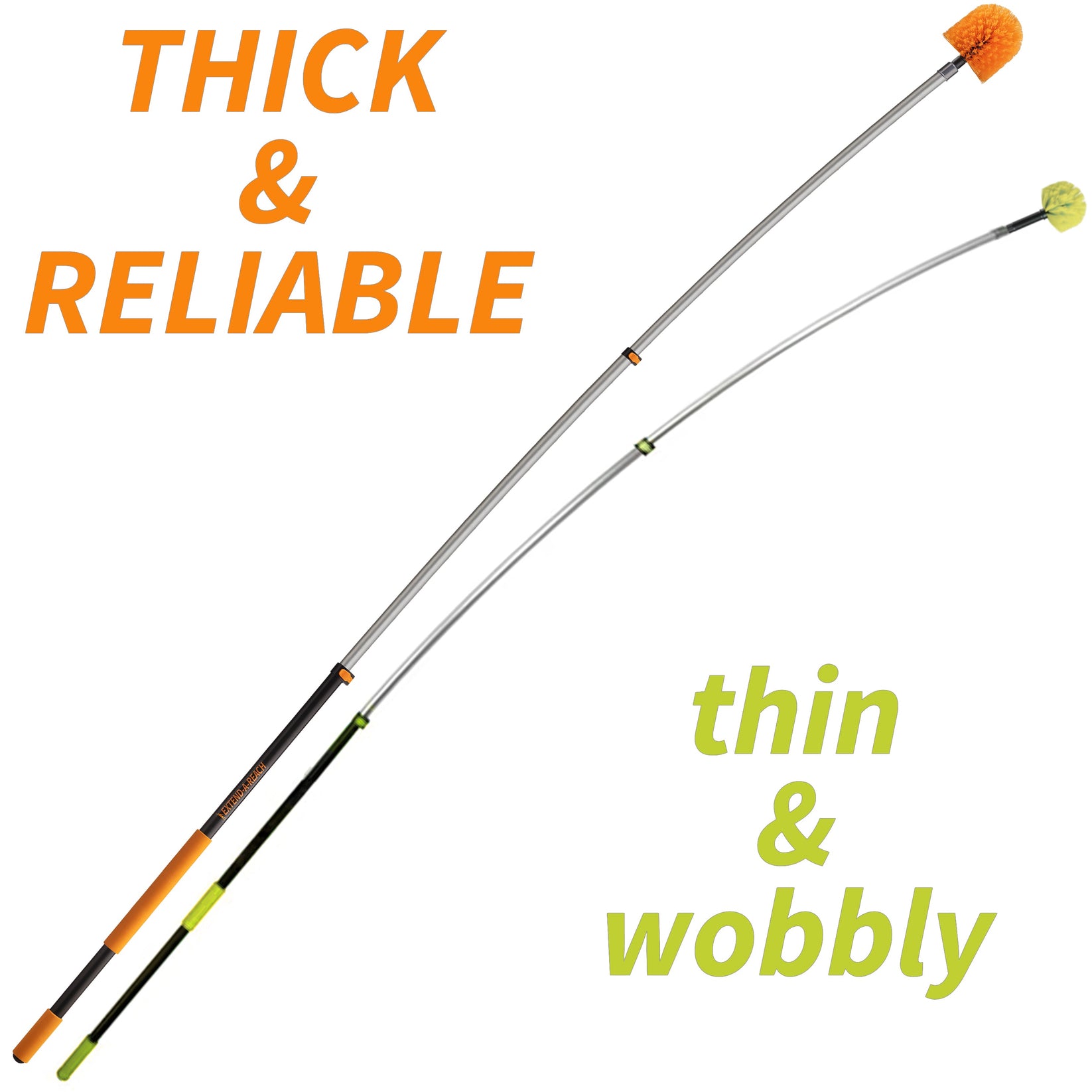 High Reach Telescoping Duster Kit and Vinyl Siding Brushes with Extens