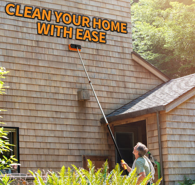 High Reach Telescoping Duster Kit and Vinyl Siding Brushes with Extension Pole