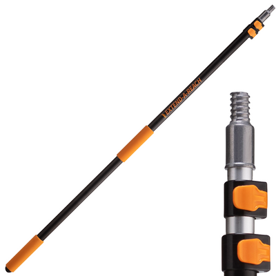 5-12 ft Long Telescopic Extension Pole with Universal Twist-on Metal Tip