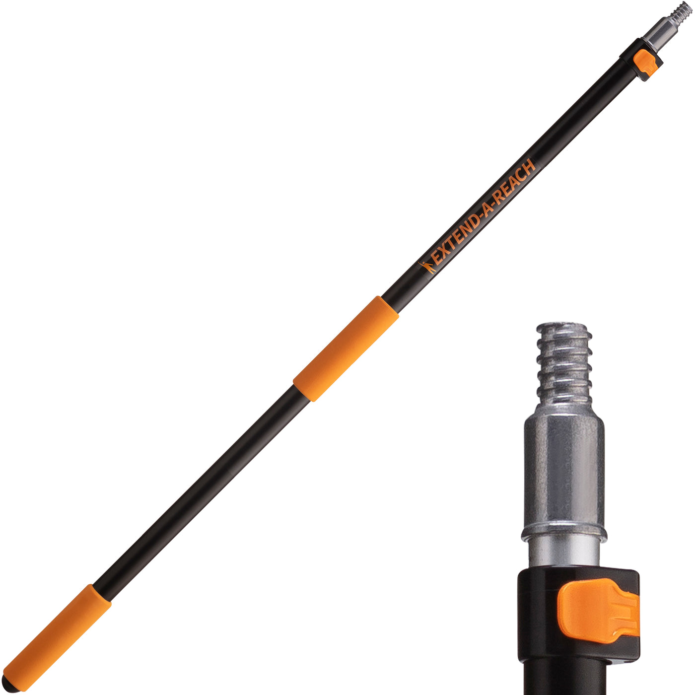5-8 ft Long Telescopic Extension Pole with Universal Twist-on Metal Tip