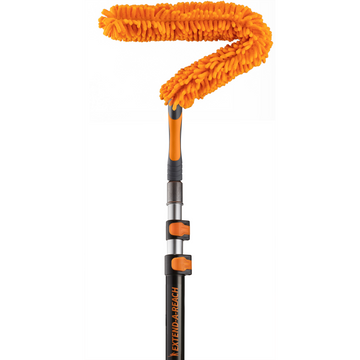 Flexible Fan Duster for Ceiling Fan with Extension Pole // Microfiber Ceiling Fan Blade Cleaner with Washable Fan Brush and Telescopic Pole