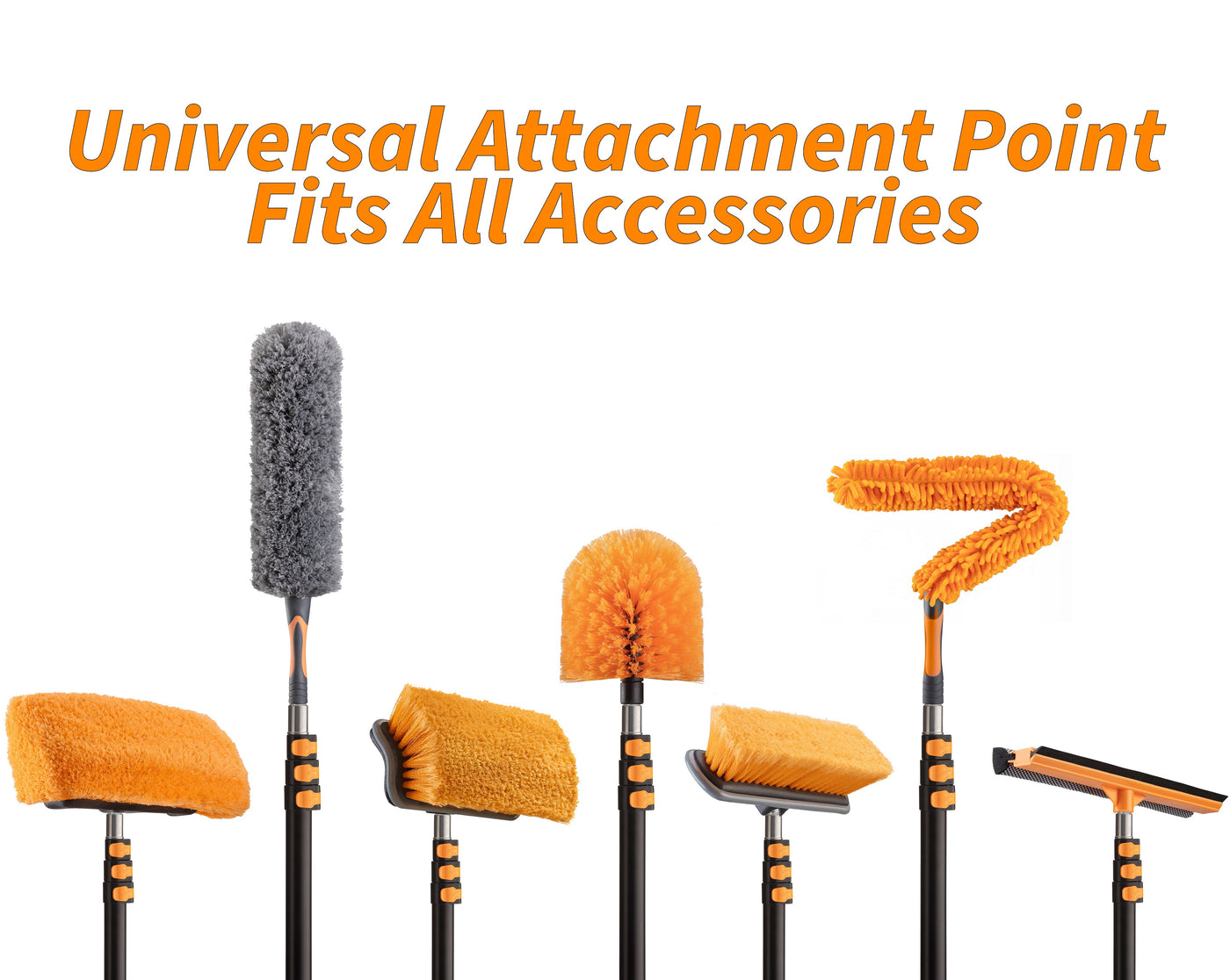 Exterior House Cleaning Brush Set with Extension Pole -The Ultimate Extension Scrub Brush Set