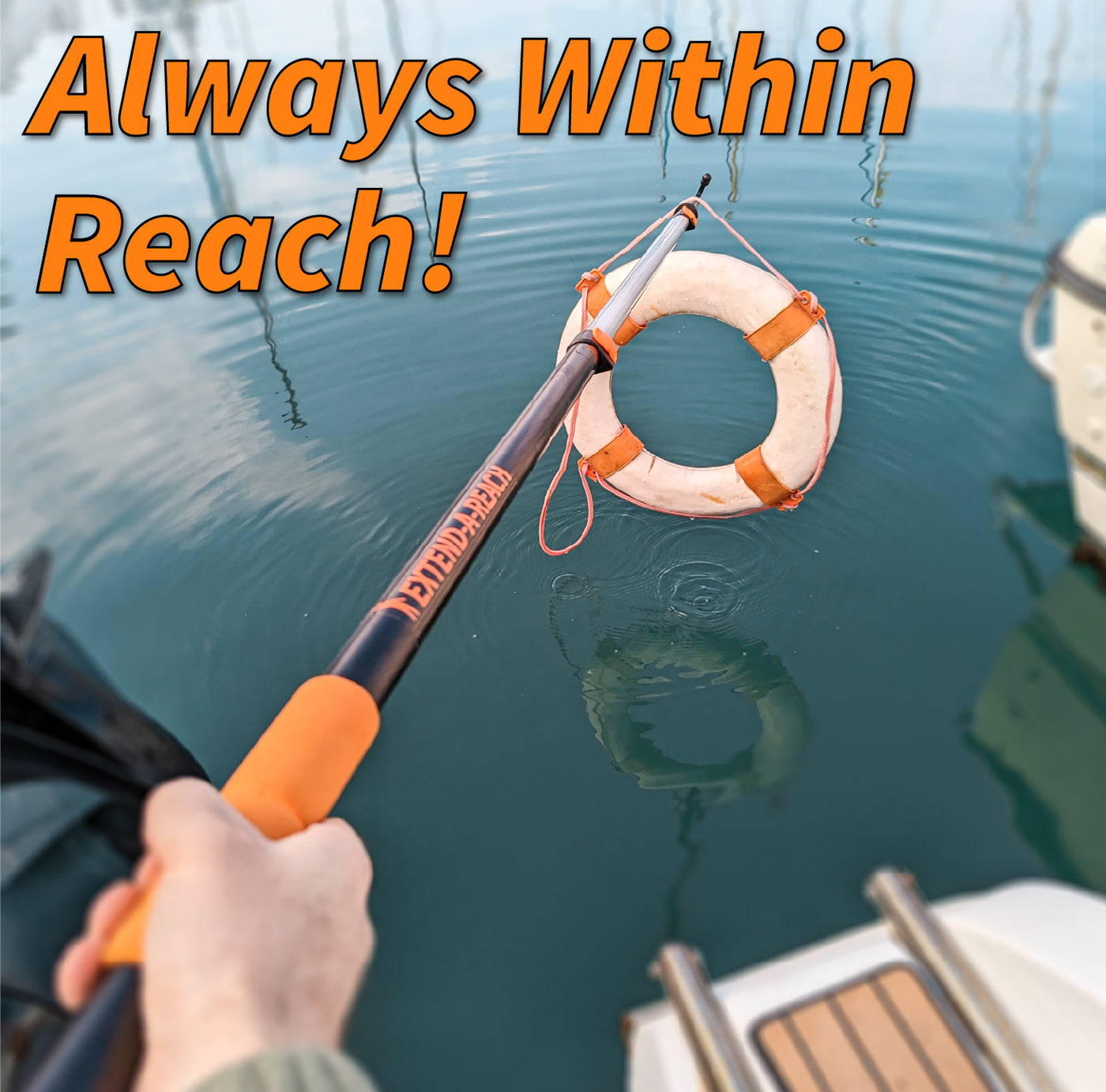 Boat Hook for Docking with Telescoping Extension Pole
